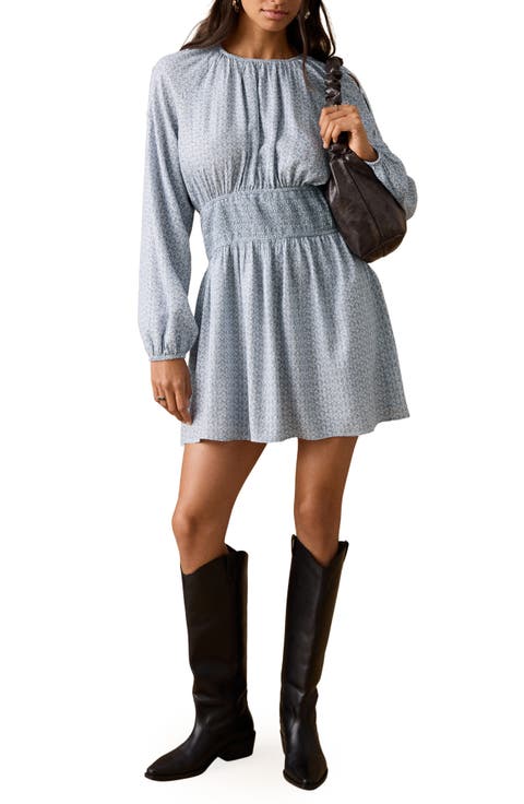 Metallic Cutout Long Sleeve Dress