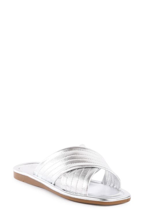 Seychelles World View Ii Slide Sandal In Silver
