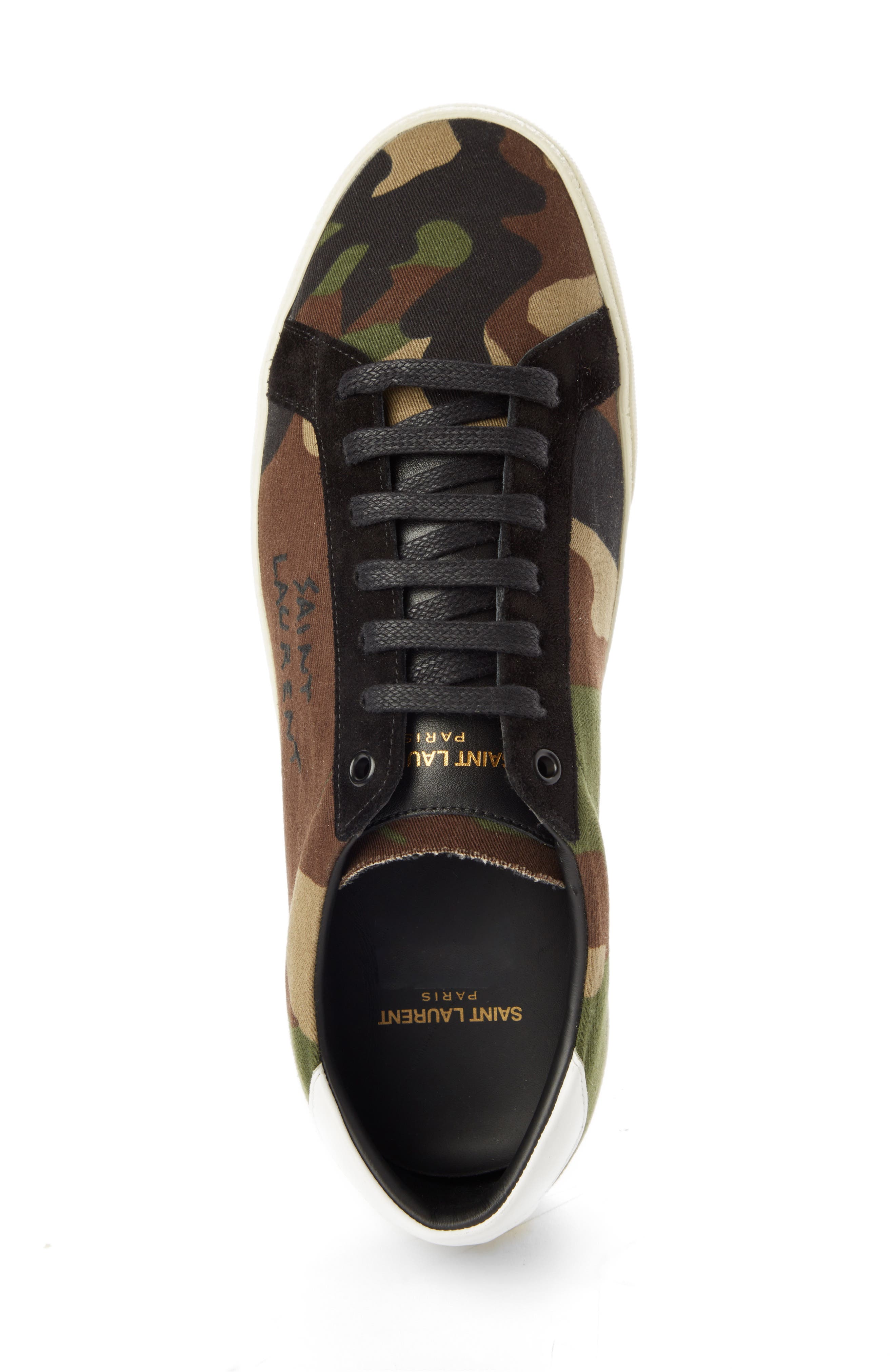 Saint Laurent Logo Embroidered Sneaker, Alternate, color, 