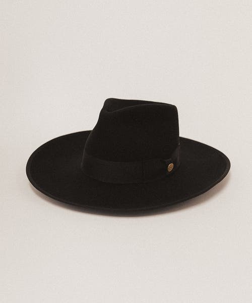 Two Roads Hat Co. Taos Western Fedora In Black