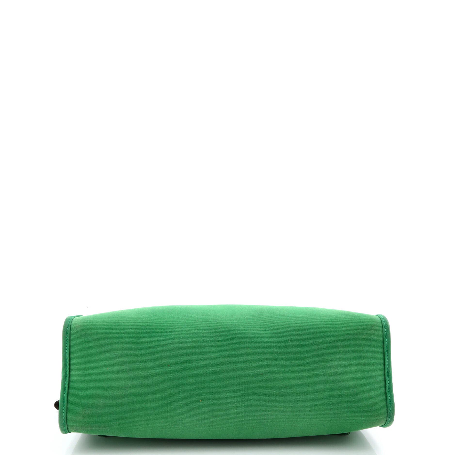 Pre-Owned Hermes Herbag Zip Leather and Toile 31, Alternate, color, Green