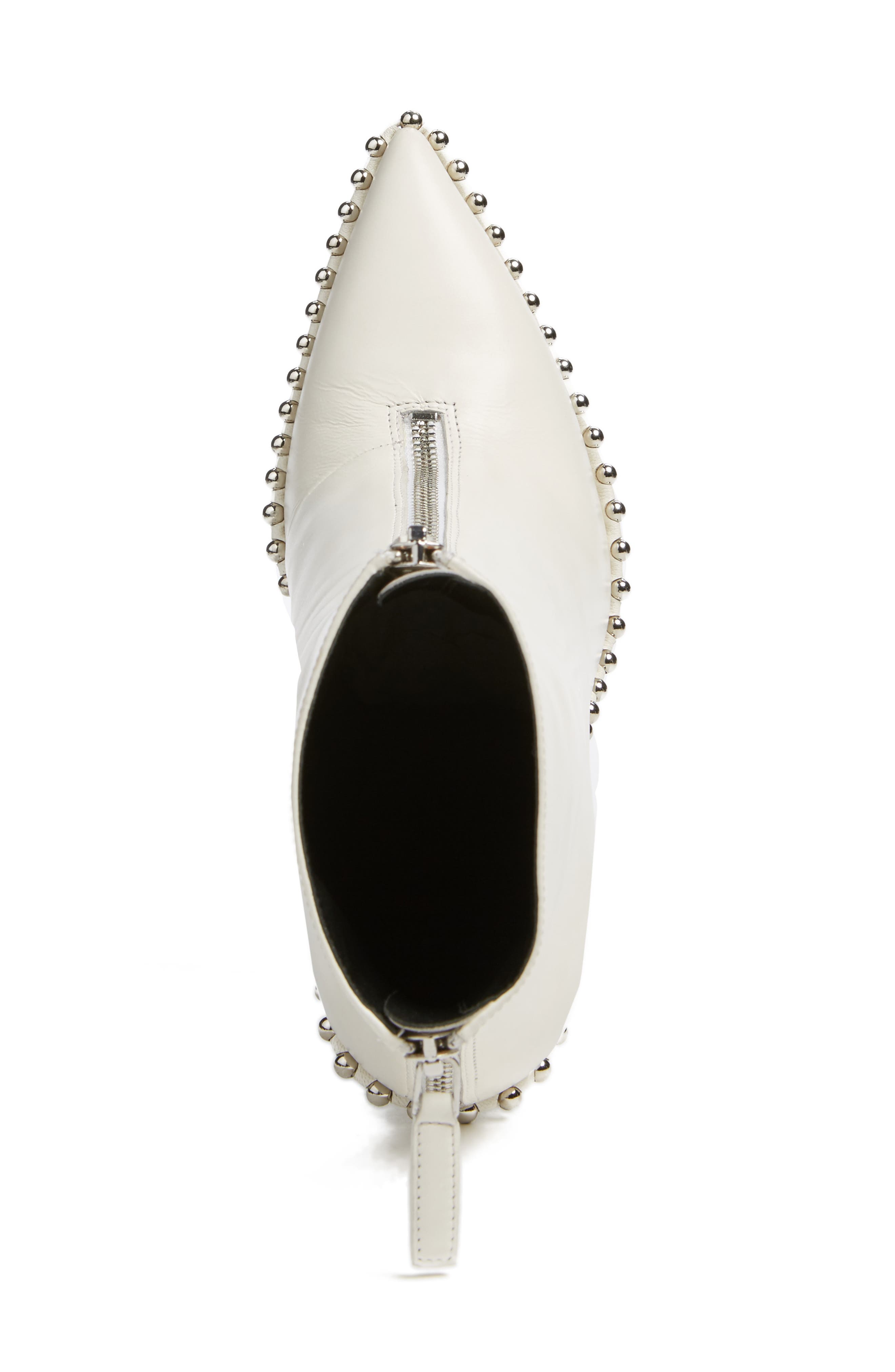Eri Zipper Bootie, Alternate, color, WHITE LEATHER