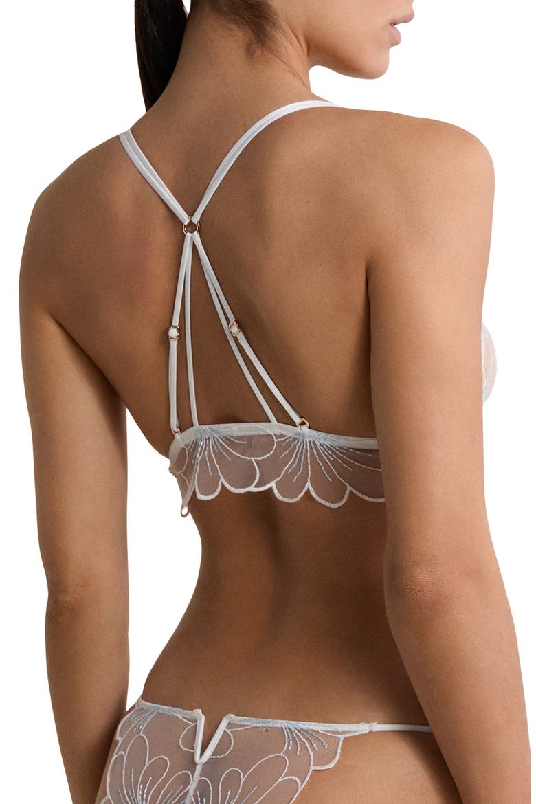 Camelia Triangle Bralette, Alternate, color, WHITE