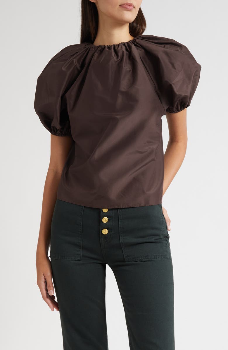 Ulla Johnson Talie Puff Sleeve Top, Main, color, Sequoia