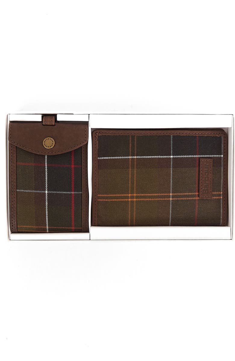 Barbour Tartan Passport Case & Luggage Tag, Alternate, color,