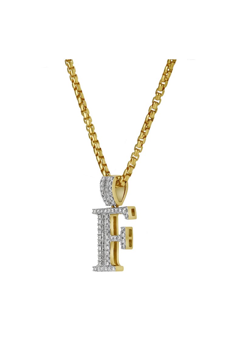 F Initial Diamond Pendant 10K Yellow Gold - 0.71 Carats, Alternate, color, 10K Yellow Gold