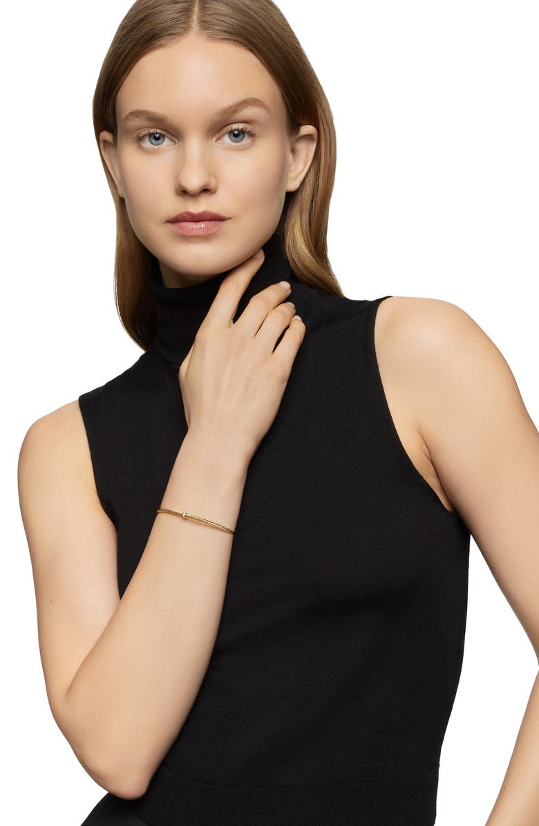 David Yurman Renaissance Center Station Bracelet with Diamonds in 18K Gold, 3mm, Alternate, color, Gold/ Diamond