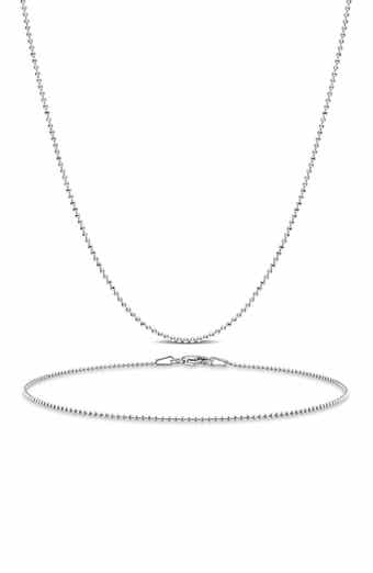 Ball Chain Necklace & Anklet Set