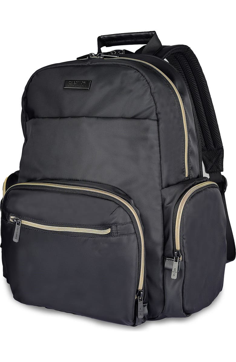 Kenneth Cole Madison Sophie 2-Piece Hardside Carry-On Luggage & Backpack Set, Alternate, color, Black