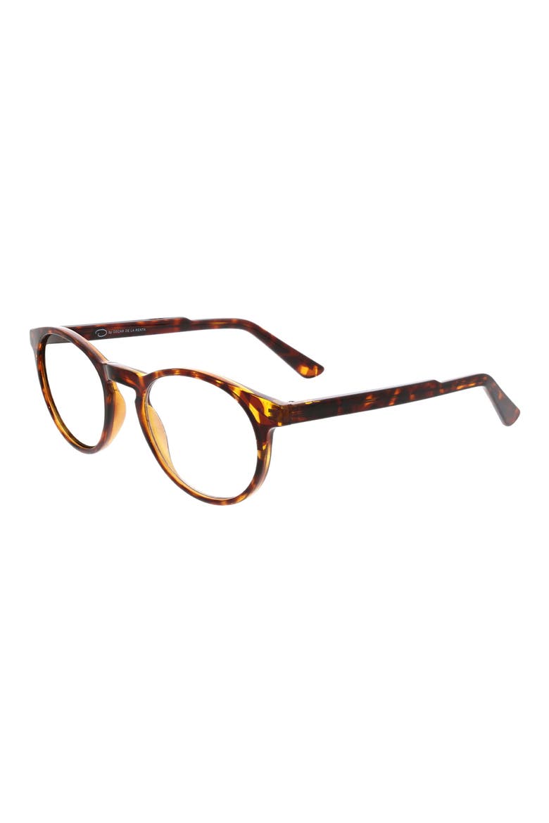 48mm Round Keyhole Blue Light Blocking Reading Glasses, Alternate, color, TORTOISE