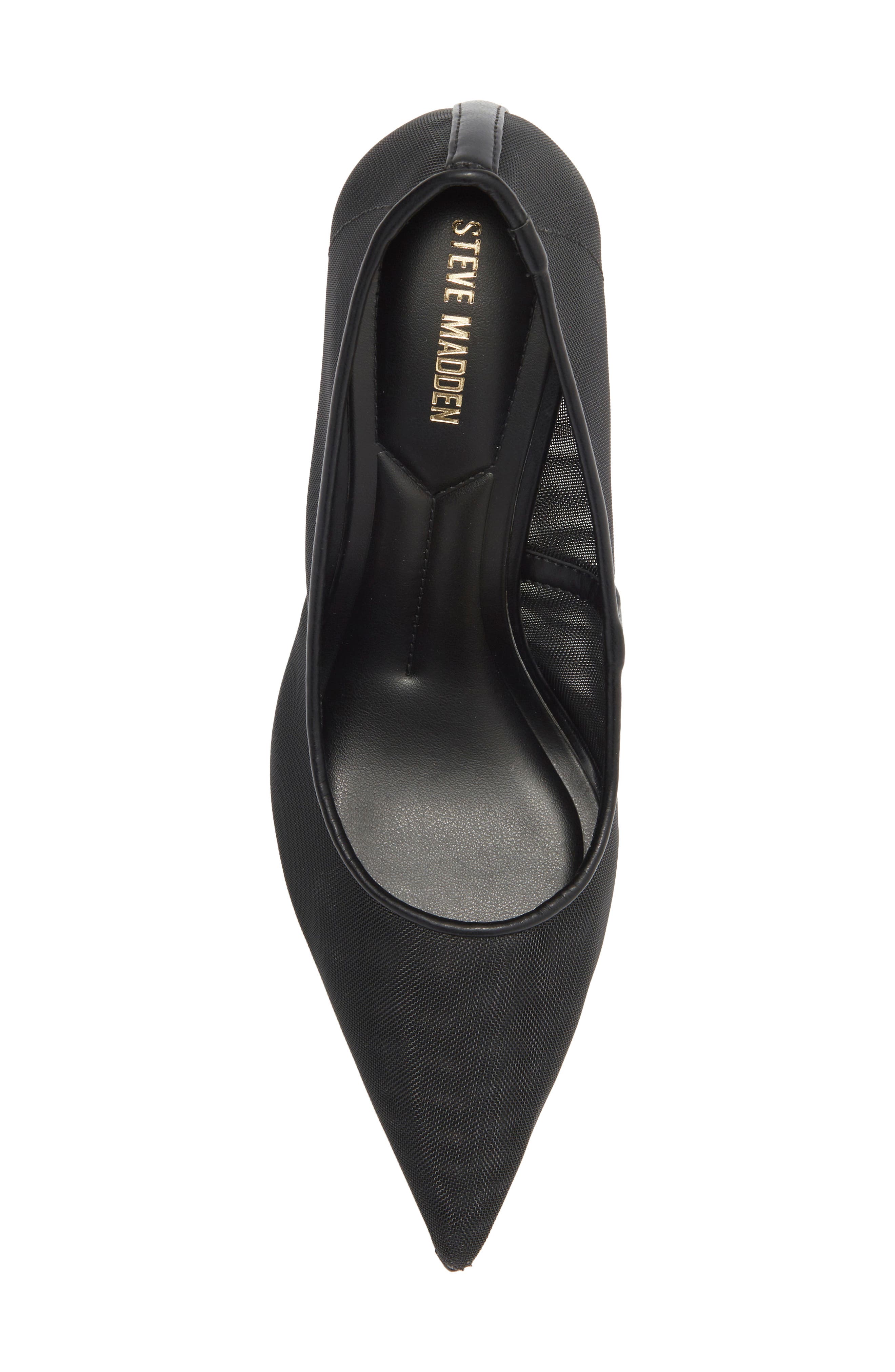 Steve Madden Nicoletta Mesh Pointed Toe Pump, Alternate, color, Black
