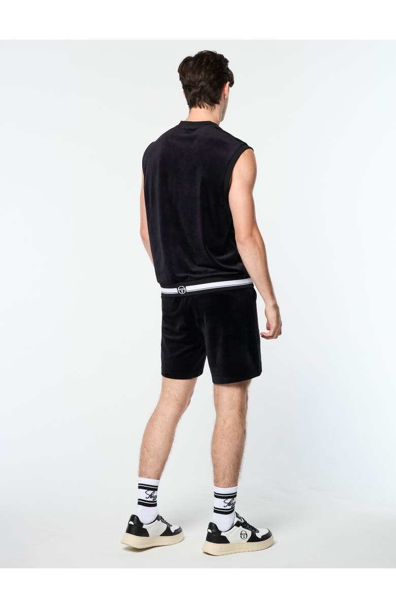 Sergio Tacchini Renzo Velour Vest, Alternate, color, Black Beauty