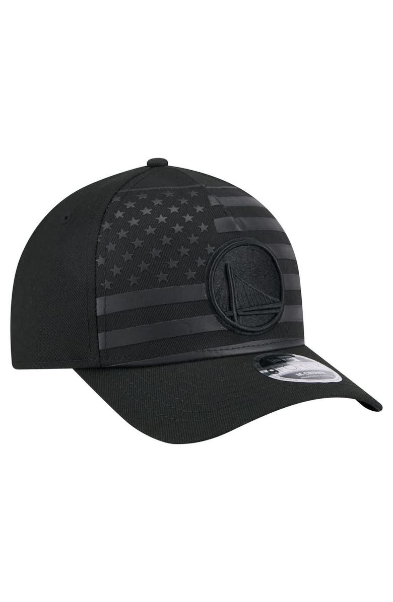 New Era Men's New Era  Black Golden State Warriors Game Day Flag A-Frame 9FORTY Adjustable Hat, Alternate, color, 
