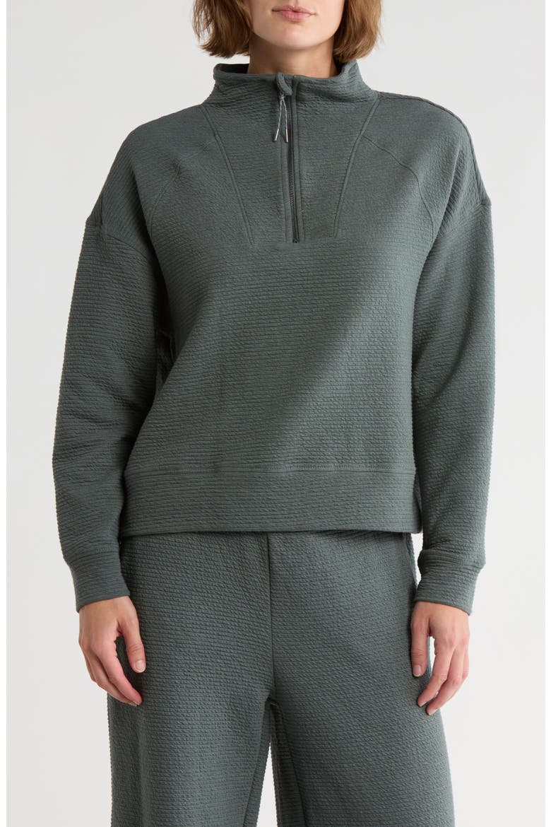Freyi Half Zip Pullover, Main, color, HEATHER URBAN CHIC