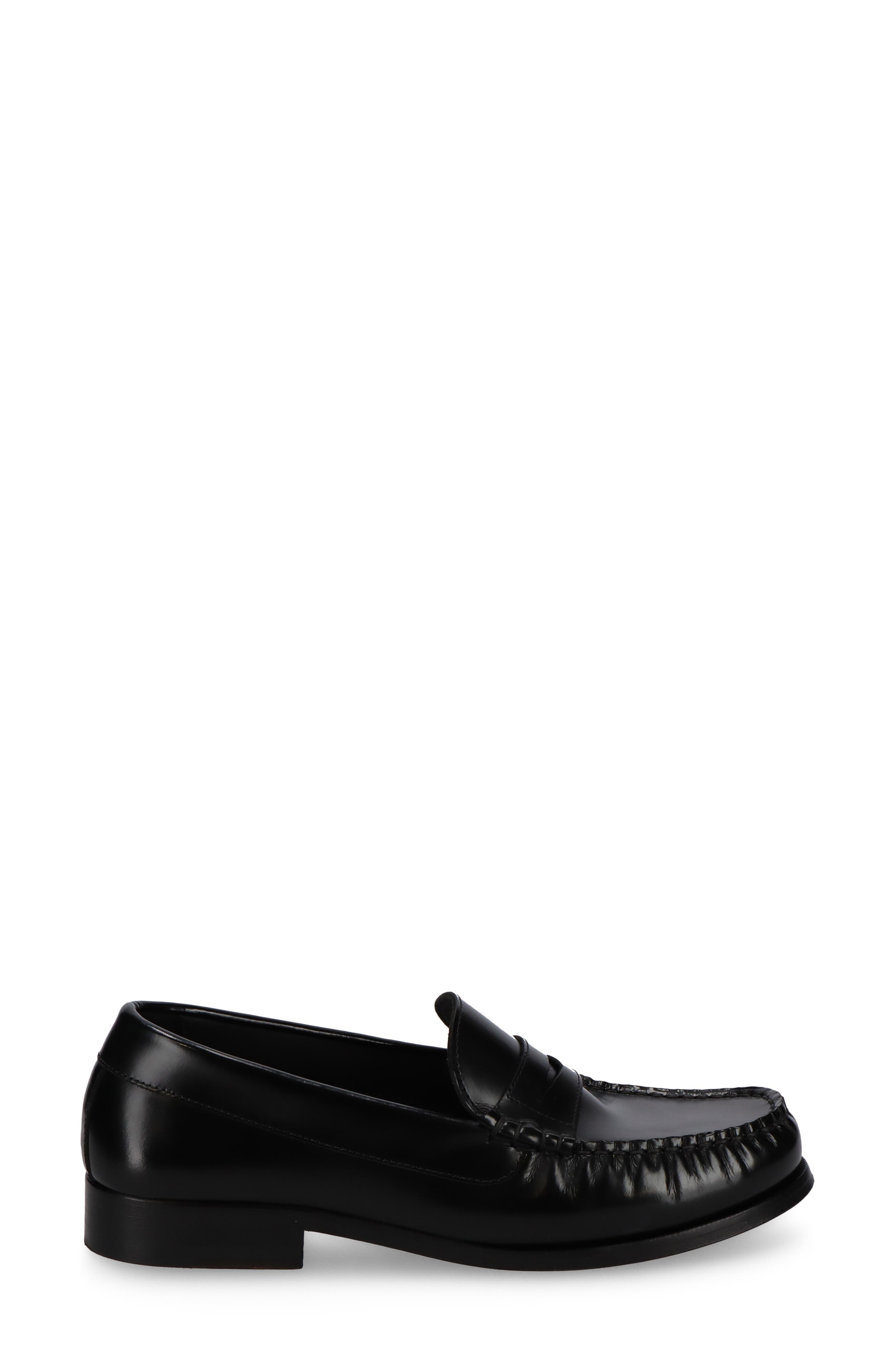 ALOHAS <p>Rivet Leather Loafer (Women)</p>, Alternate, color, Black