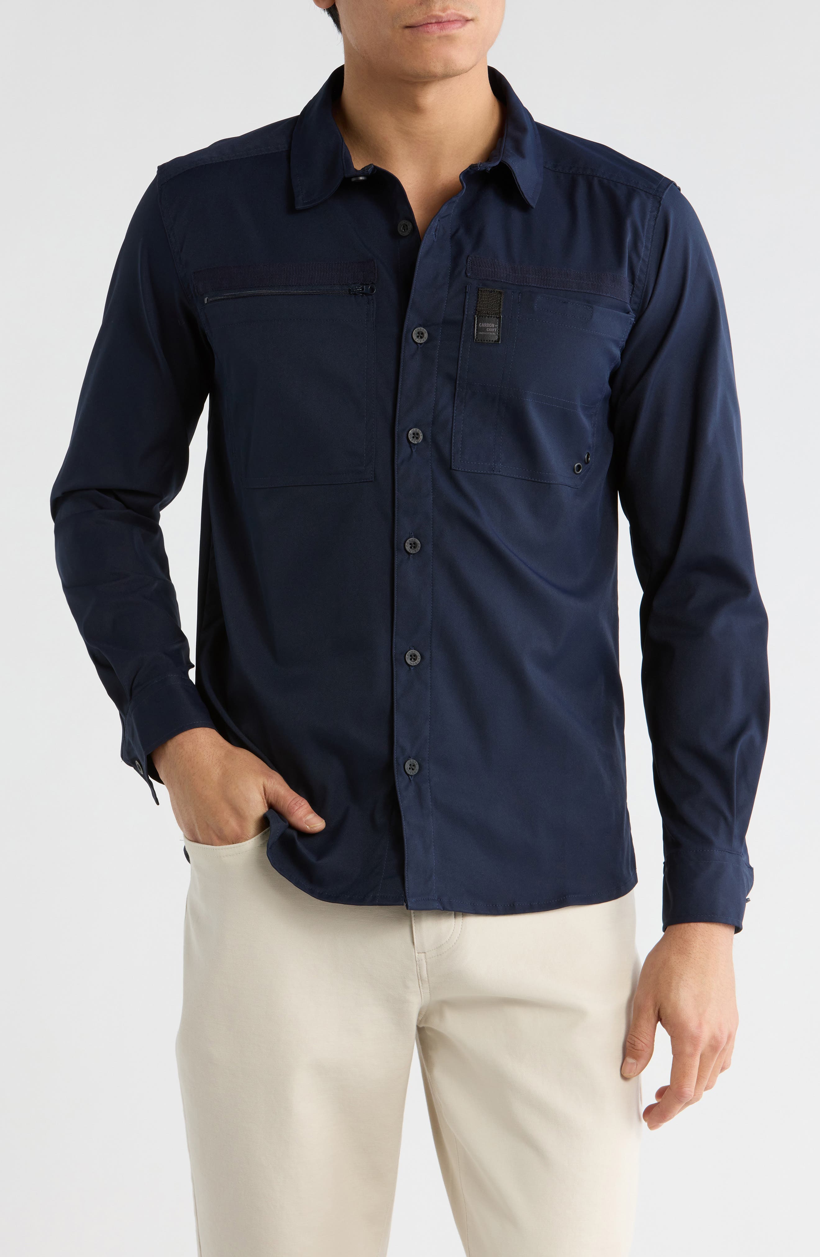 CARBON + CRAFT Water Resistant Technical Button-Up Shirt