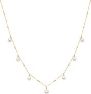 EFFY 14K Gold 4mm Freshwater Pearl Station Necklace