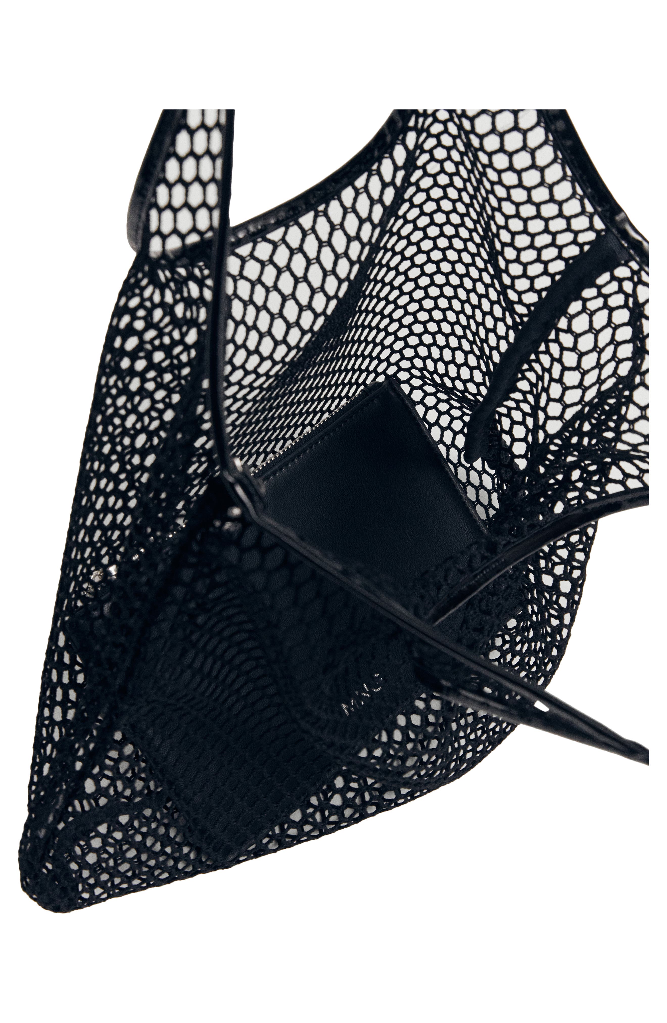 MANGO Mesh Shopper Bag, Alternate, color, 