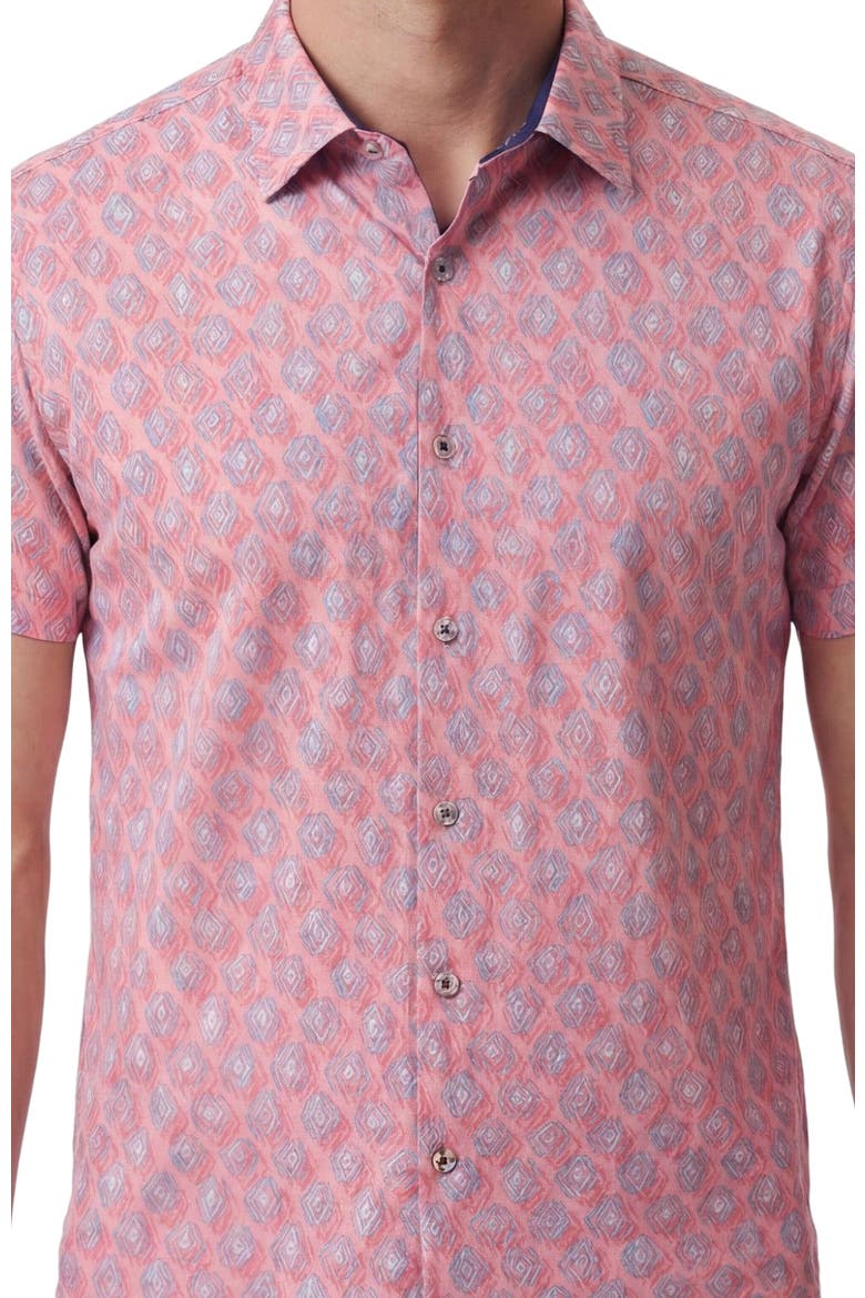 Mud Geo Mens Merino Wool Shirt, Alternate, color, MUD GEO CORAL