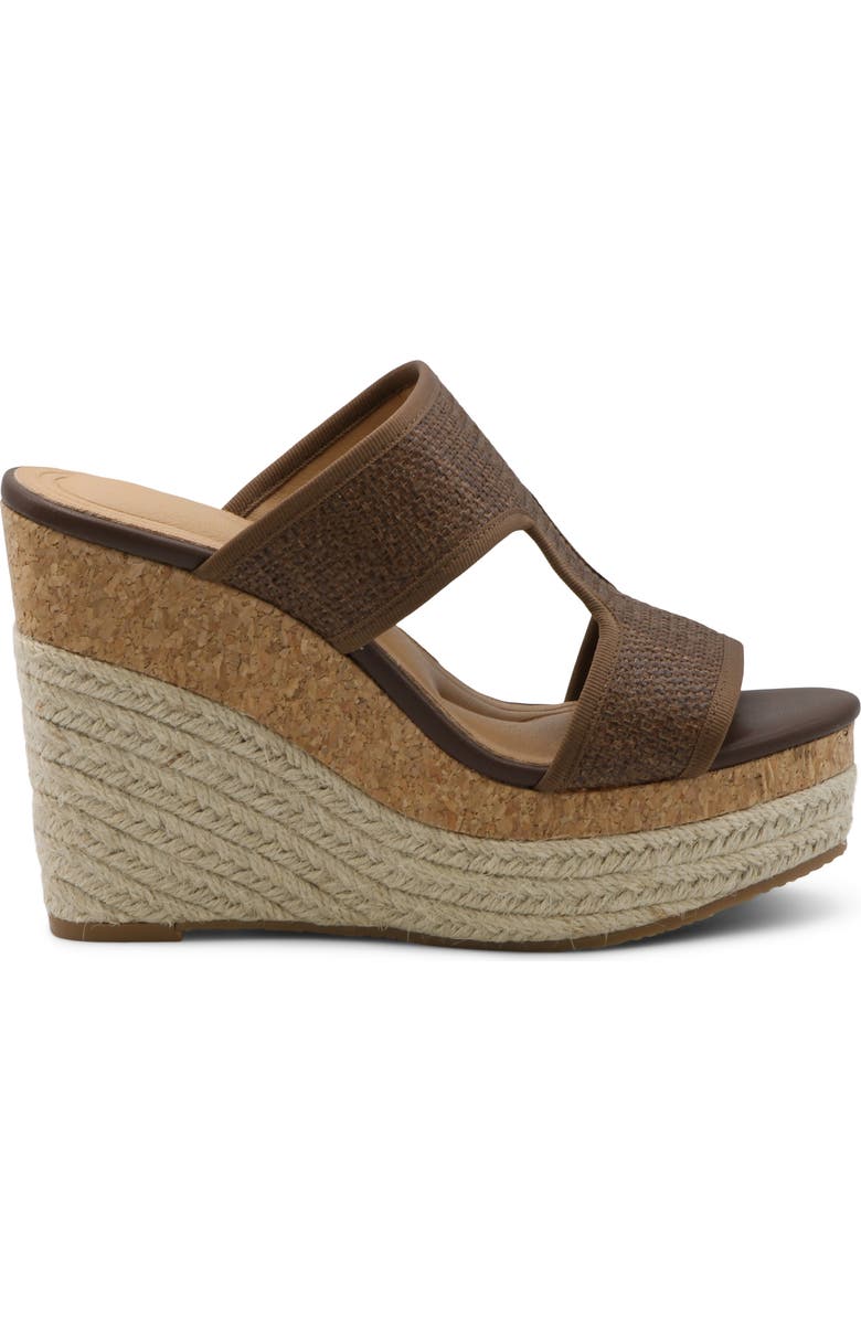Adrienne Vittadini Casia Wedge Sandal, Alternate, color, Dark Brown