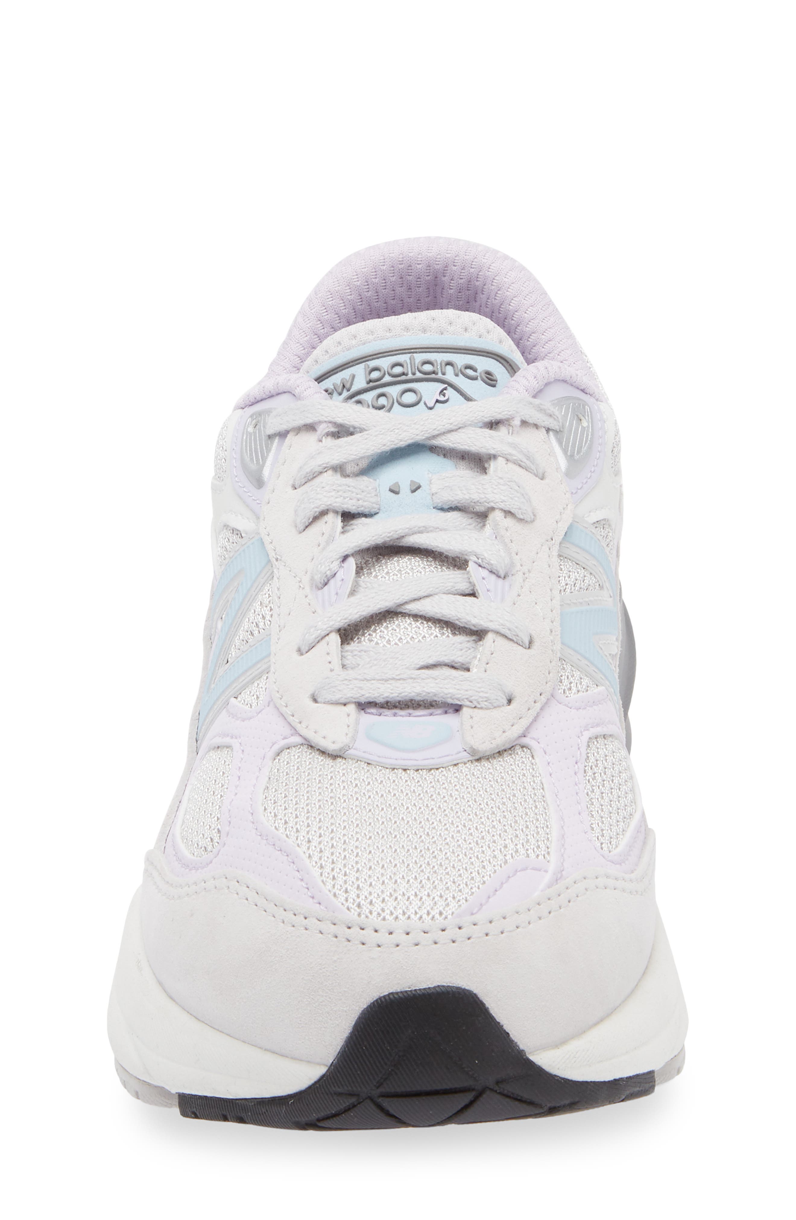 New Balance Kids' 990 v6 Sneaker, Alternate, color, Grey Matter/ Bright Lavender