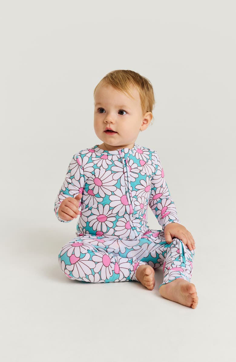 Posh Peanut Printed Convertible Footie, Alternate, color, Blue