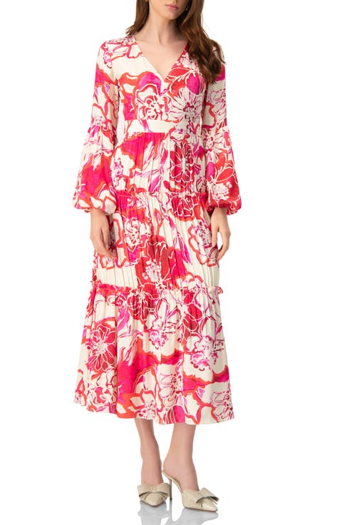 Puff Sleeve Floral Maxi Dress