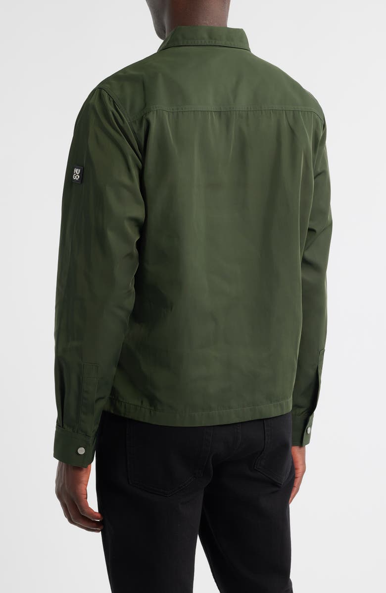 HUGO Evalom Water Repellent Jacket, Alternate, color, Dark Green