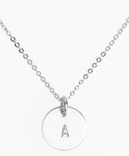Nashelle Sterling Silver Initial Mini Disc Necklace