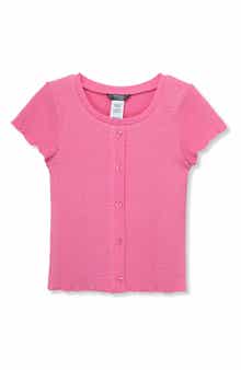 Truce Kids' Textured Button Accent Top