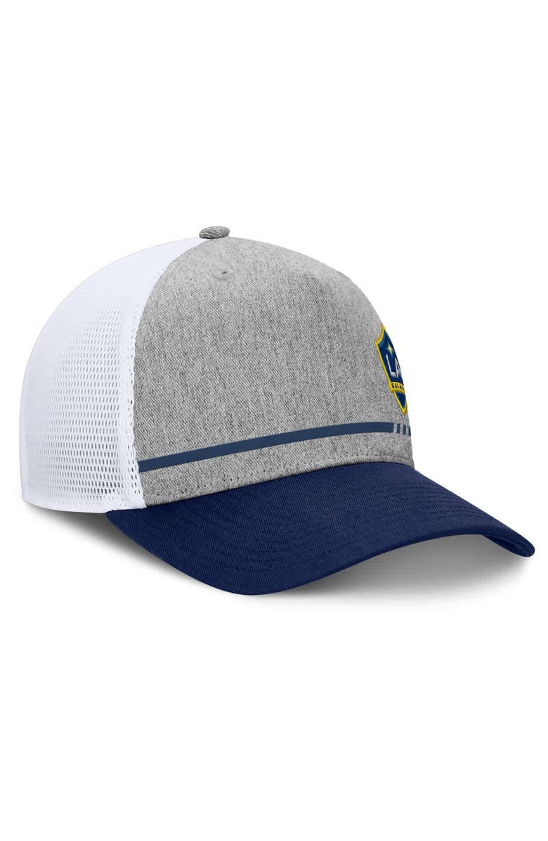 FANATICS Men's Fanatics Heather Gray LA Galaxy Low Block Trucker Adjustable Hat, Alternate, color, 