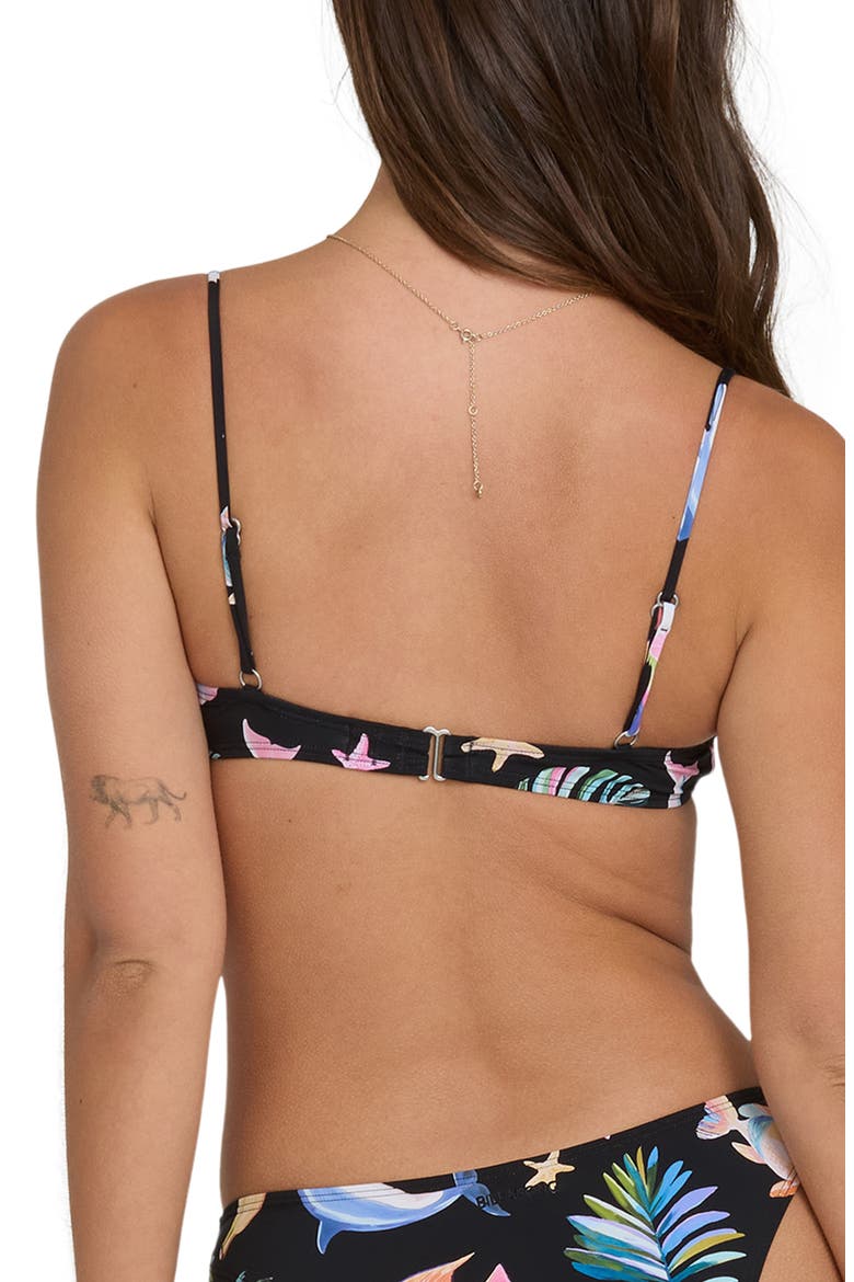 Party Wave Jaclyn Crop Bikini Top, Alternate, color, BLACK PEBBLE