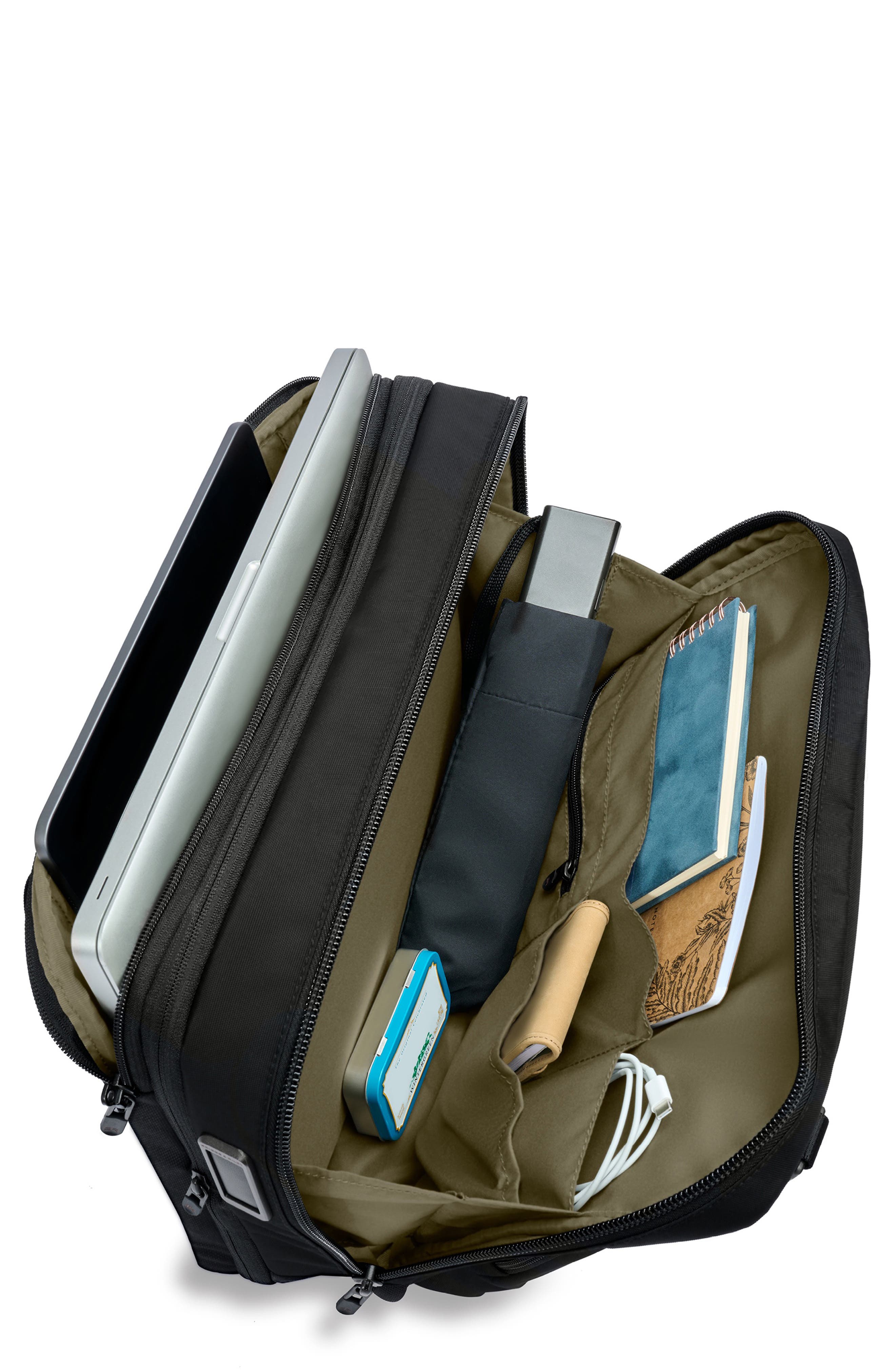 Briggs & Riley HTA Medium Expandable Briefcase, Alternate, color, Black