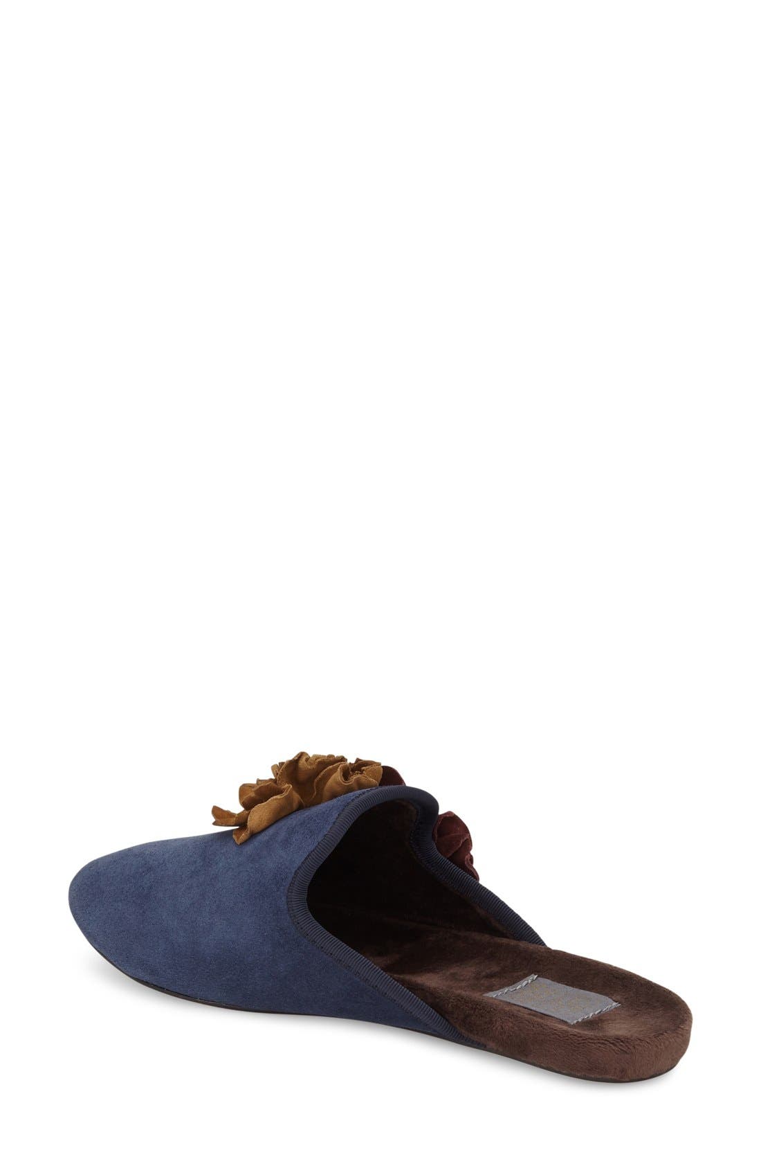 Lilah Scuff Slipper, Alternate, color, NAVY SUEDE
