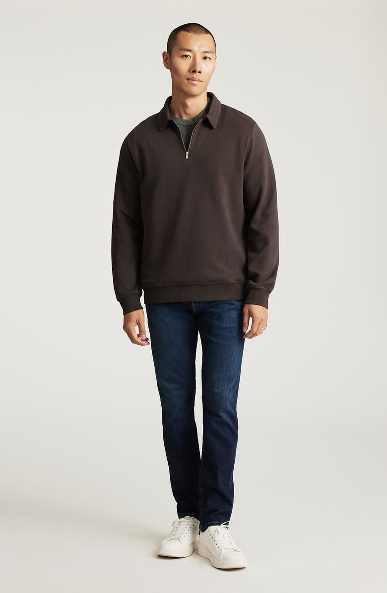 Mavi Jeans Half Zip Sweatshirt, Alternate, color, After Dark