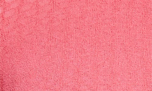 Chopova Lowena Fishnet Layered Crop Cardigan In Pink