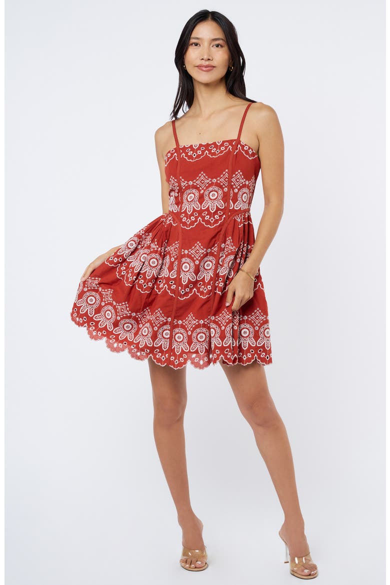 Evelyn Eyelet Lace Sundress, Alternate, color, RED MULTI