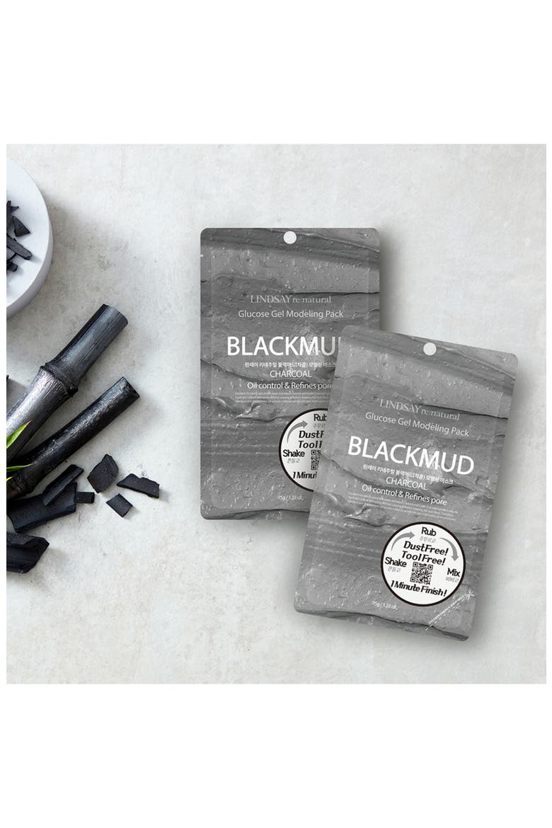 re:natural Blackmud Charcoal Modeling Mask Pouch, Alternate, color, NO COLOR