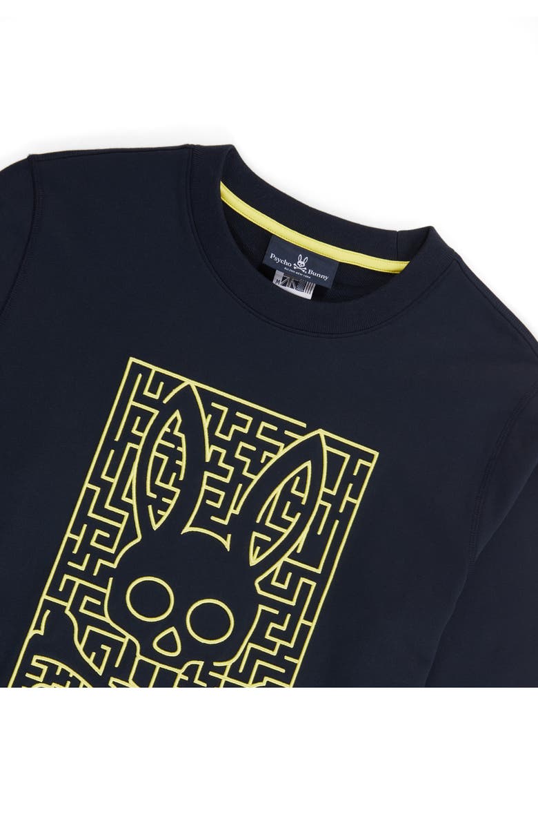Psycho Bunny Pisani Embroidered Crewneck Sweatshirt, Alternate, color,