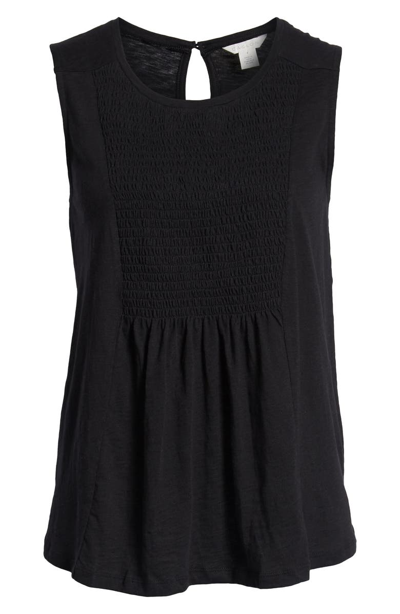 Caslon<sup>®</sup> Smocked Bib Top, Alternate, color, 