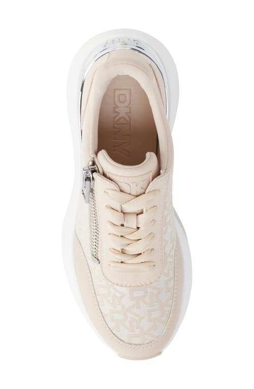 Shop Dkny Zacata Platform Wedge Sneaker In Hemp