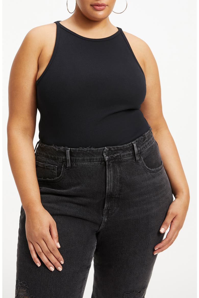 Micro Rib Crewneck Tank, Alternate, color, BLACK001