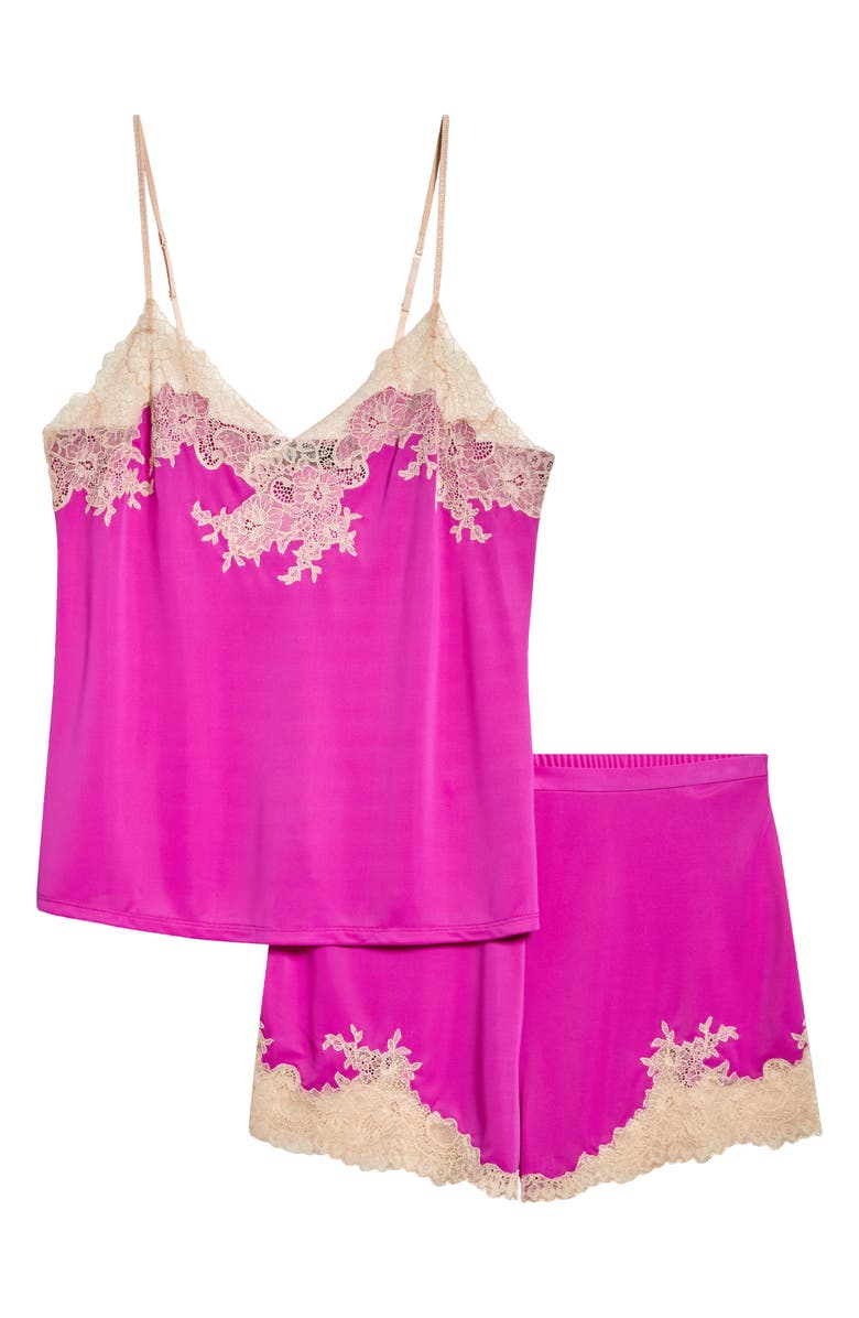 Natori Enchant Lace Short Pajamas, Alternate, color, Radiant Orchid