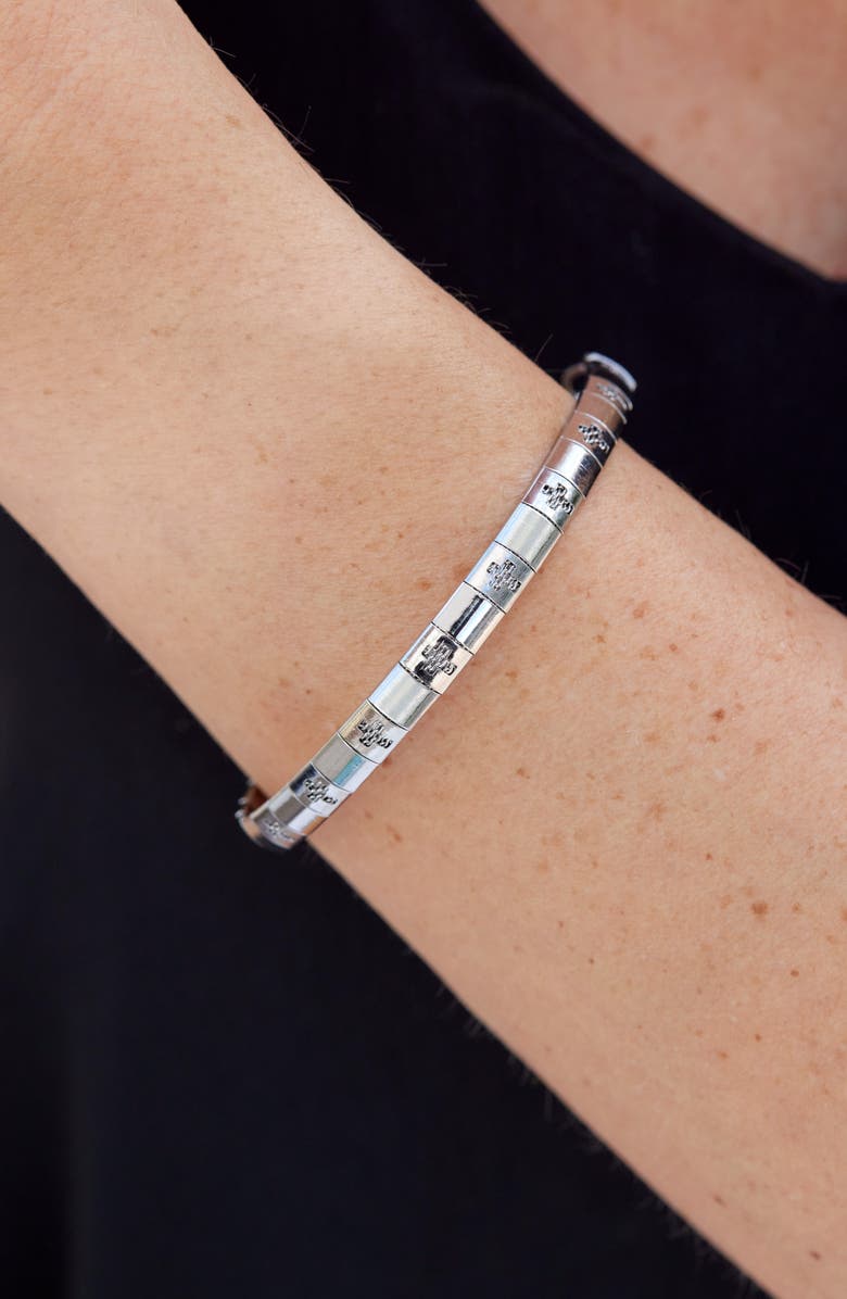 SAVVY CIE JEWELS Omega Cross Bracelet, Alternate, color, Silver