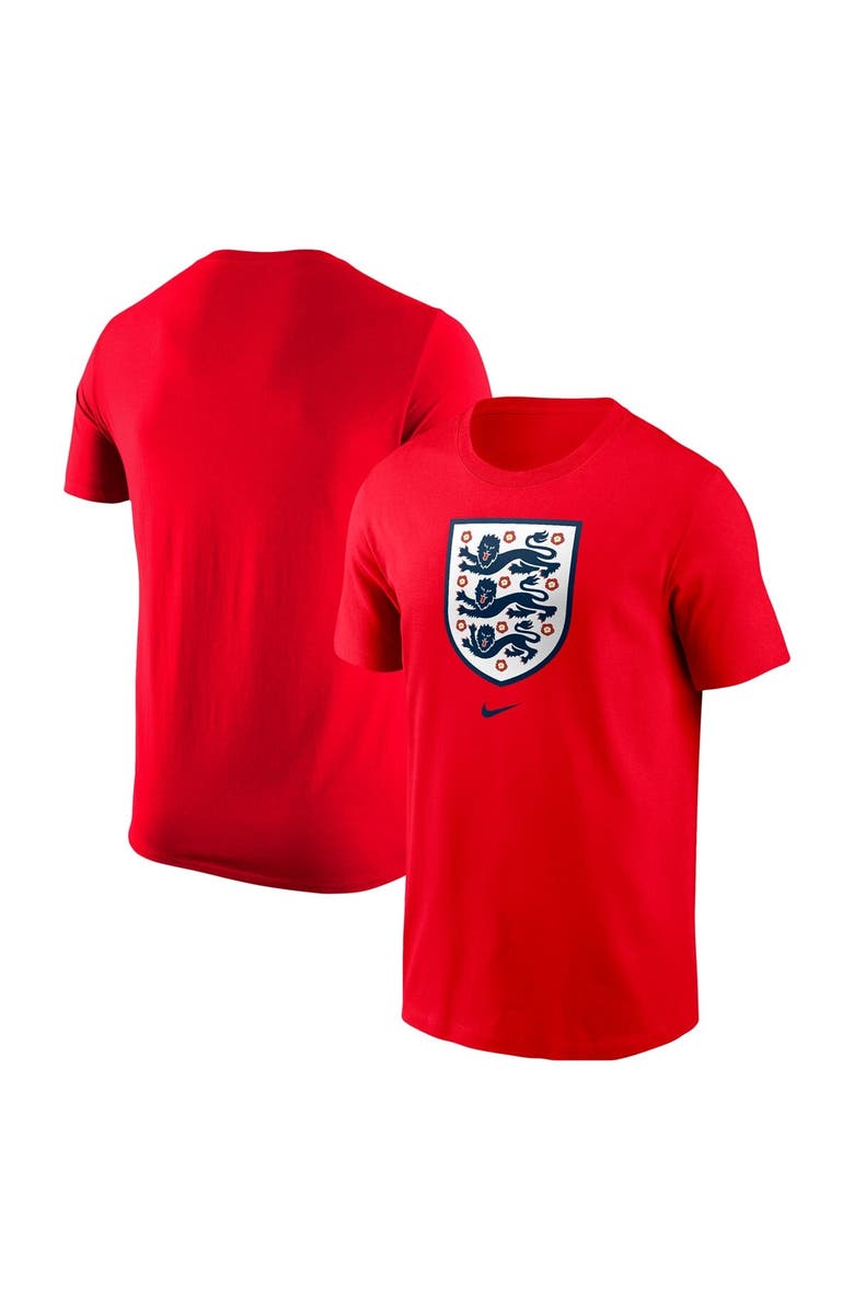 Nike Men's Nike Red England National Team Crest Core T-Shirt, Main, color,