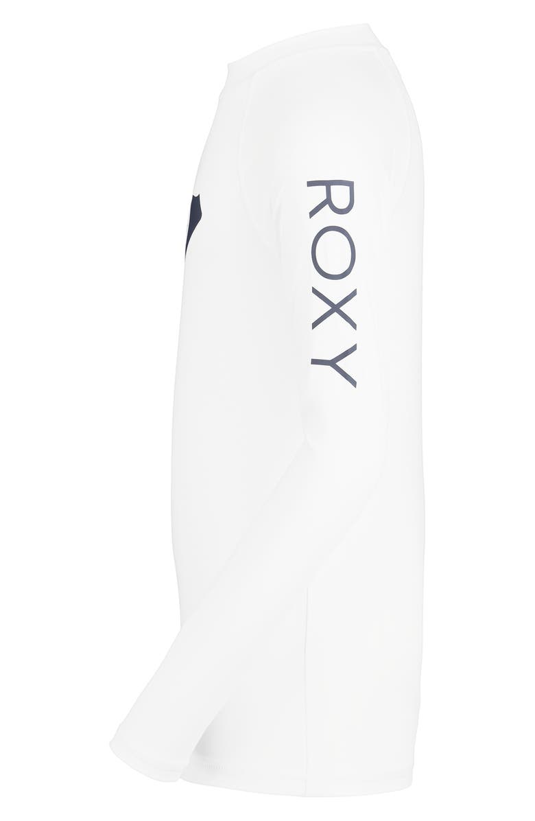 Roxy Kids' Whole Hearted Long Sleeve Rashguard, Alternate, color, Bright White