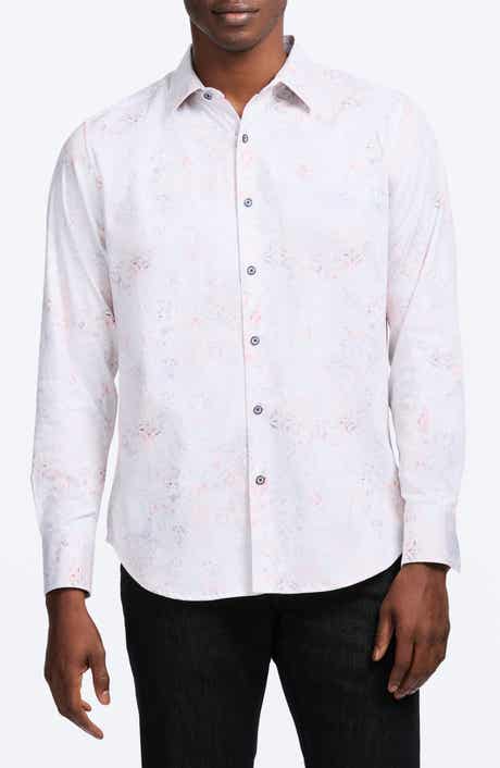 Addington Faded Paisley Stretch Cotton Button-Up Shirt