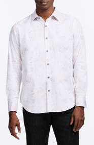 Robert Graham Addington Faded Paisley Stretch Cotton Button-Up Shirt