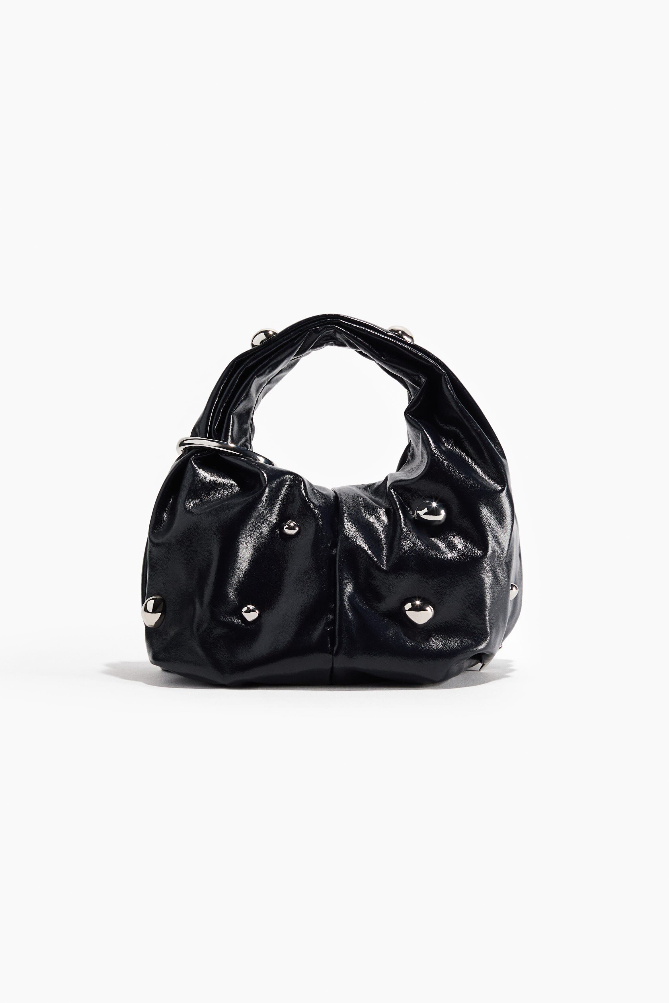 Metal-detail Handbag, Alternate, color, Navy blue