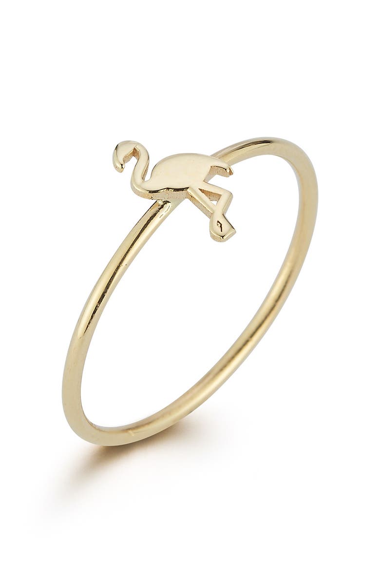 Ember Fine Jewelry 14K Gold Flamingo Ring, Alternate, color, 